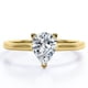 thumbnail image 1 of JeenMata Anillo Clásico Corte de Pera de 1 Quilate, Engaste en Garras, Estilo Solitario, Chapado en Oro Amarillo de 18 K sobre Plata, 1 of 5