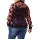 thumbnail image 3 of Chaqueta bomber de encaje floral transparente de manga larga para mujer de tallas grandes Agnes Orinda 2X Burdeos, 3 of 6