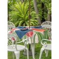 thumbnail image 3 of Outdoor Tablecloth with Umbrella Hole for Patio/Picnic/Party/Camping, Pink Tulip Waterproof Table Cloth Round Cover Washable, Spring Floral Summer Botanical Vintage (Dia 60"), 3 of 9