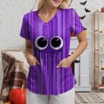 thumbnail image 4 of Godom Halloween Shirts for Women Basic Print Graphic T Shirt Fall Halloween Party Tee Tops, 4 of 6