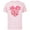 Soft Pink, variant on Disney Minnie Mouse Icon Pink Hearts Valentine's Day - Short Sleeve Cotton T-Shirt for Adults -Customized-Black