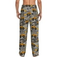 thumbnail image 3 of Goofa Retro Excavator Printed Soft Pajama Pants for Men, Wide Leg Comfy Casual Lounge Yoga Pants-Large, 3 of 9