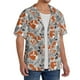 thumbnail image 2 of Balery Vintage Blue Fox Family A Camisa Casual de Manga Corta con Botones para Hombre, Texturizada, Estilo Cubano, para Playa, Verano-Medium, 2 of 5