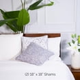 thumbnail image 2 of Southshore Fine Living, Inc. Grey Pillow Covers, Quilted Pillow Shams 18"x18", Botanical Leaves Grey, 2 of 6