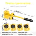thumbnail image 6 of Furniture Lift Mover Tool Set with Adjustable Height Lifting Tool Lever & 4 Wheels, Furniture Mover Dolly Furniture Lifter Moving Sliders for Moving Heavy Furniture, 6 of 9