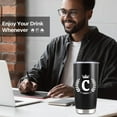 thumbnail image 5 of 20 oz Tumbler with Lid, Personalized Gifts for Men, Insulated Coffee Tumbler for Men, Travel Coffee Mug, Birthday Christmas Gifts for Men Unique, Personalized Gifts C, 5 of 5