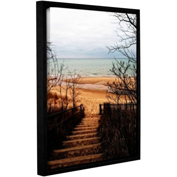 ArtWall Kevin Calkins "To the Beach" Gallery-Wrapped Floater-Framed Canvas