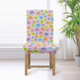 thumbnail image 4 of Xoenoiee Colorful Daisy Flower Print Waterproof Dining Room Chair Cover, Stretch Jacquard Parson Chair Slipcover Removable Washable Chair Protector for Home, Restaurant, Banquet, 1 Pack, 4 of 7