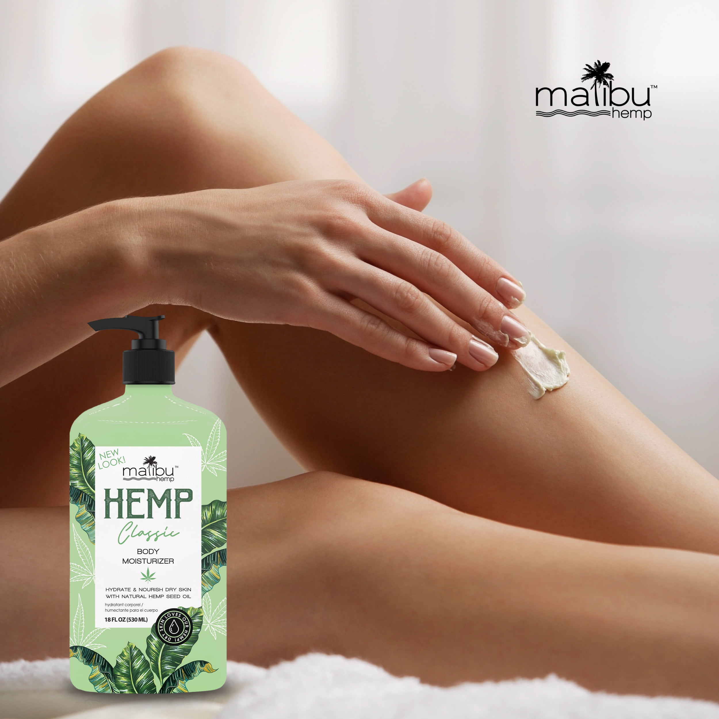 Malibu Hemp Moisturizer for Dry Skin, 100% Hemp Seed Oil Formula