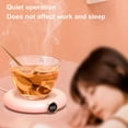 thumbnail image 4 of yuksok Electric Cup Heater Coaster Tea Coffee Heater Coasters Pad for Candle Desk Use Pink, 4 of 9