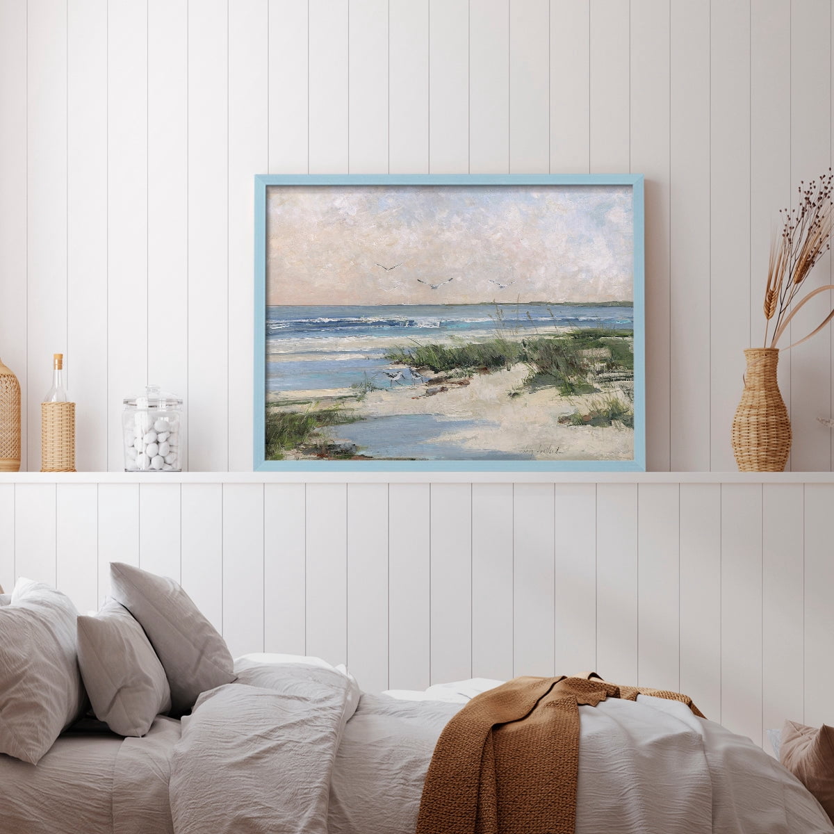 Soft Morning Sea by Sally Swatland - Restickable Framed Giclée Print