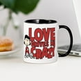 thumbnail image 3 of CafePress - Peanuts Lucy Love Drives Me Craz - 11 oz Ceramic Mug - Novelty Coffee Tea Cup, 3 of 4