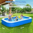 thumbnail image 4 of Cowin Inflatable Swimming Pool for Kids Adults, 120" x 72" x 22" Blow up Pool, Family Inflatable Swimming Pools for Backyard, Blue, 4 of 8