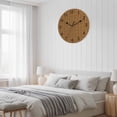 thumbnail image 6 of Wall Clock Brown Rattan Clocks PVC Silent Non-Ticking Battery Operated Decorative Vintage Striped Lines Round Clock for Home Living Room Kitchen Bedroom Office School Wall Decor 10 Inch, 6 of 9