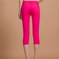 thumbnail image 5 of AILIYIL Women'S Cotton Blend Capri Jeggings Stretchy Skinny Pants Jeans Leggings (Hot Pink,XL), 5 of 7