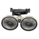 thumbnail image 5 of Ventilador doble para asiento trasero de coche, ventiladores de refrigeración para automóvil, ventilador USB para coche con 3 velocidades ajustables y Gris negro, 5 of 8