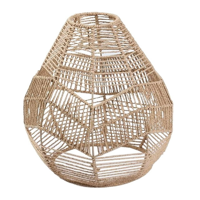 Monstrate Pantalla de lámpara colgante de ratán tejido para estilo de dormitorio de hotel de isla de cocina Iluminación novedosa XH22-010 29x30x8.5CM
