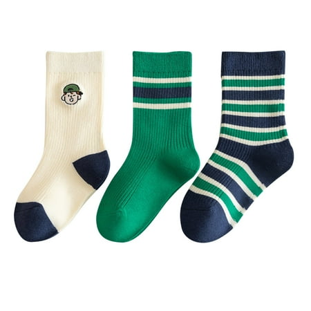 

ZMHEGW Women Socks Girls Boys Autumn Winter Fashionable Cute Cartoon Green Boy Print Comfortable Warm Short Socks For Women