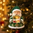 thumbnail image 4 of Cififendec Christmas Santa Claus Ornament, 3.14", Cute 2D Acrylic Flat Hanging Pendant for Christmas Tree Decoration Holiday Gift and Home Display, 4 of 6