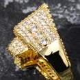 thumbnail image 6 of Bling Punky Rapper Fashion Luxury Rings for Men 18K Gold Plated Shiny Big Iced out Hip Hop Cubic Zirconia Men Rings, 6 of 9