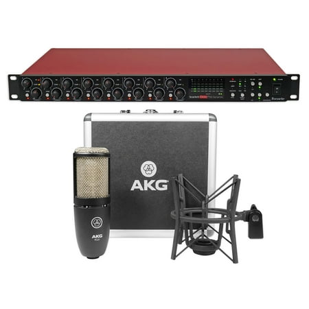 Pro Channel Tube Mic Preamp - Focusrite Scarlett OctoPre Dynamic 8-Channel Microphone Mic Preamp+AKG Mic+Case