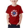 thumbnail image 3 of Afuyipoi Boys Graphic Tees （for 3-15） Graphic Independence Day Celebration Crew Neck Short Sleeve Summer Tshirt for Kids Red Size 7, 3 of 6