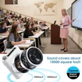 thumbnail image 2 of 15W Wireless Voice Amplifier with 2 Magnetic Lavalier Mics & Noise Reduction - Bluetooth 5.3 PA System for Teachers, Tour Guide, Yoga - 15H Rechargeable Battery, Waist-Mount Design (White) Black, 2 of 7