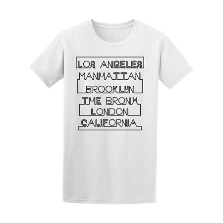 Chic Los Angeles London Bronx Ny Tee Men's -Image by Shutterstock