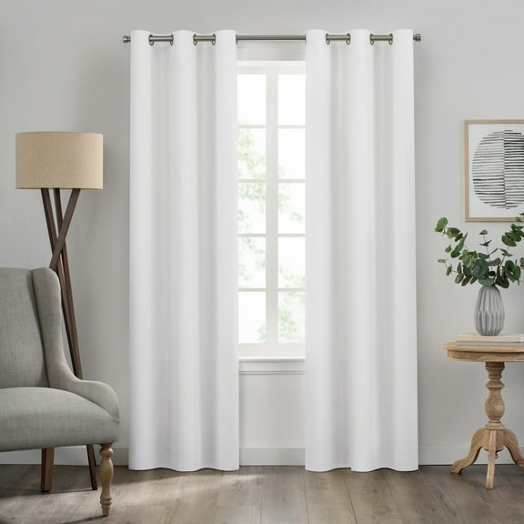 Eclipse Kendall Grommet Blackout Curtains, 54 In Long x 42 In Wide, White