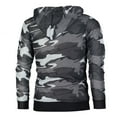 thumbnail image 3 of Faithtur Chandail Camouflage à Capuche pour Hommes Mode Décontractée Confortable Chaud Col Rond Veste, 3 of 10