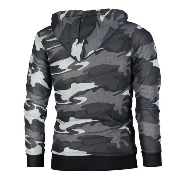 BSongo Hommes Casual Camo Sweat à Capuche Camouflage Sport Pull Outwear