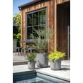 thumbnail image 4 of Veradek Kona Series Bundle - Three Piece Set of Plastic-Stone Planters - Gray, 4 of 9