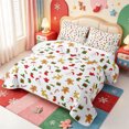 thumbnail image 3 of Manfei Winter Holiday Bed Spread Queen,Snowy Christmas Animal Cow Queen Coverlet Set,3 Pieces,1 Quilt and 2 Pillowcases, 3 of 7