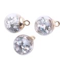 thumbnail image 1 of 100 Pcs Colorful Glass Ball Pendants Glass Charms with Tiny Shiny Star Craft Accessory for DIY Necklace Bracelet Earring Craft Jewelry Making Charms DIY, 1 of 6