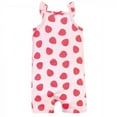 thumbnail image 3 of Touched by Nature Baby Girl Organic Cotton Rompers 3pk, Strawberries, 18-24 Months, 3 of 4