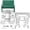 Green, variant on Cables Direct Online Yellow Cat6 RJ45 Keystone Jack 45 Degree 8P8C 110 Punch-Down 1-Pack