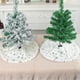 thumbnail image 4 of Falda de árbol de Navidad suave para decoración festiva, minifalda lavable redonda con patrón de copo de nieve/estrella para fiesta de navidad, 4 of 4