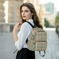 thumbnail image 6 of FORMRS Mini Backpack Purse for Women Travel Daypack Casual Shoulder Bag, Red Green Tartan Pattern, 6 of 7