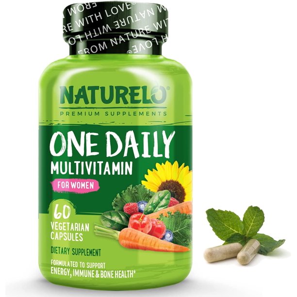 NATURELO One Daily Multivitamin Vitamin E for Women, 60 Capsules