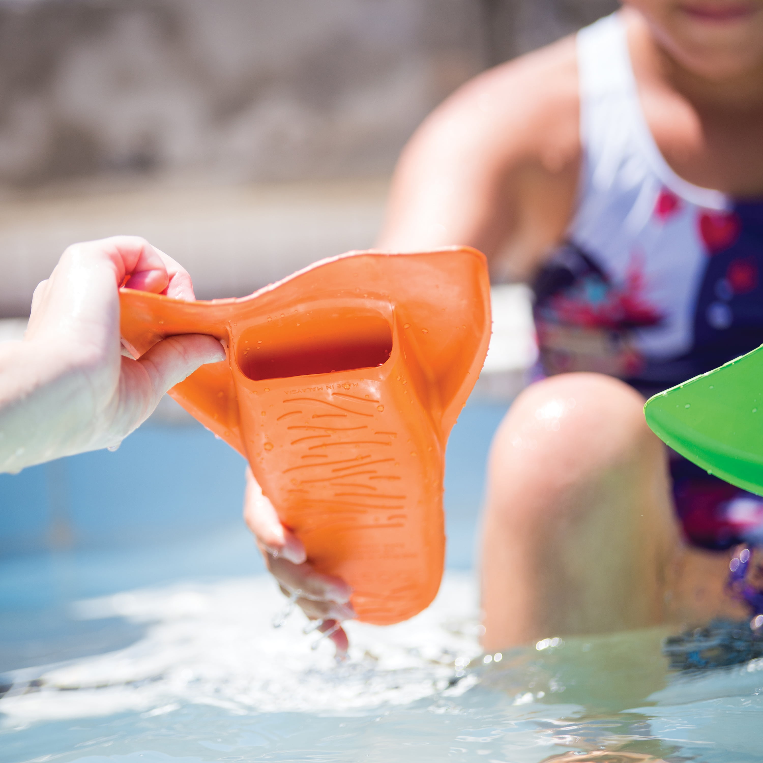 FINIS Booster Fins - High-Quality Swim Fins for Kids Ages 8?11 - Swimming Fins to Improve Body Position and Kicking Technique - High-Quality Pool Accessories and Swim Gear - Orange