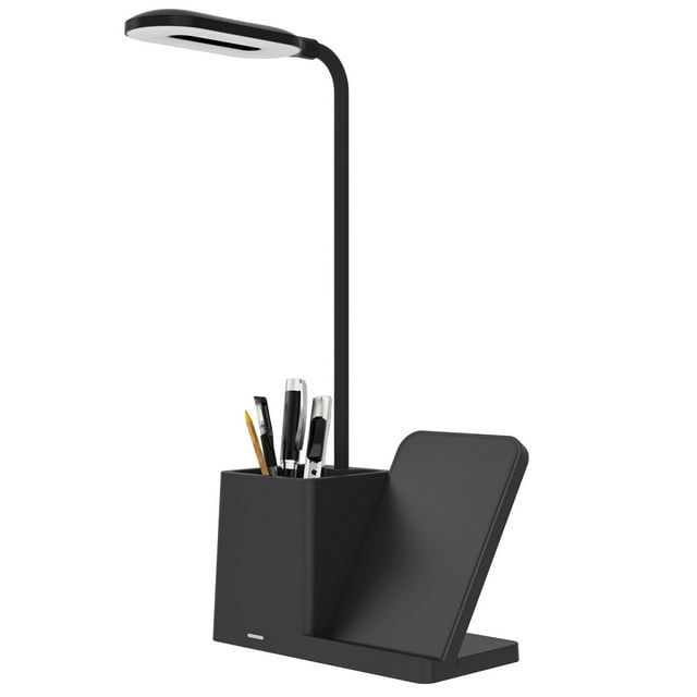 RKSTN Lights LED Smart Desk Lamp, 15W Wireless Charging, With Pen Holder Holder, Student Eye Protection Study Lamp, Suitable For Office, Bedroom, Dorm Lights