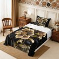 thumbnail image 3 of Manfei Vintage Floral Leaves Twin Sheets 3pcs,Minimalist Stripes Bedding,1 Flat Sheet,1 Fitted Sheet and 1 Pillowcase, 3 of 6