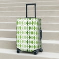 thumbnail image 6 of Daiia Light green argyle Luggage Cover, Thickened Washable Travel Luggage Covers, Elastic Unique Baggage Covers for 18-20 inch Luggage-Medium, 6 of 7