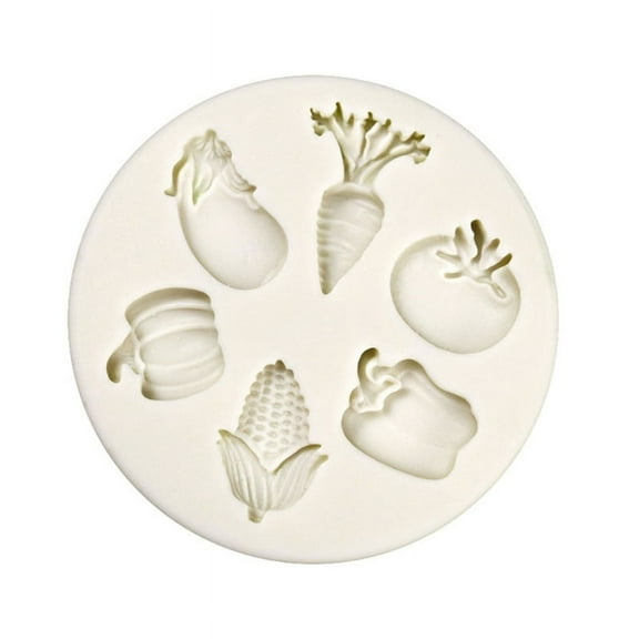 Milue Cute Vegetable Shaped Silicone Mold for Making Candy, Candle, Chocolate