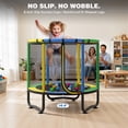 thumbnail image 5 of 55" Toddler Trampoline for Kids with Basketball Hoop, SHINPT Indoor Outdoor Kids Trampoline with Enclosure Net, Basketball, Small Trampoline Gift for Boys Girls, Mini Trampoline for Kids, 5 of 9