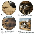 thumbnail image 3 of Designart "Vintage Bike In The Desert" Motorcycle Wall Art Prints, 3 of 7