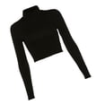 thumbnail image 3 of Camiseta de mujer con espalda abierta Camiseta hueca de manga larga Top de poliéster, M Sweethay AP000504-02, 3 of 7