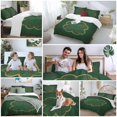 thumbnail image 5 of 3 Piece Saint Patrick's Day Duvet Cover Set Full Size,Microfiber Comforter/Quilt Cover with Corner Ties and 2 Pillowcases,Green Lucky Grass Vintage Abstract Art All Season Bedding with Zipper Closure, 5 of 8