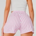thumbnail image 7 of Admvng Womens Vertical Striped Shorts Elastic Waist Relaxed Fit Casual Shorts, 7 of 7
