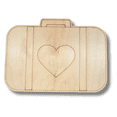 thumbnail image 2 of Unfinished Wood Etched Honeymoon Luggage Shape | Paint By Line Crafts 6" / 1/8", 2 of 2